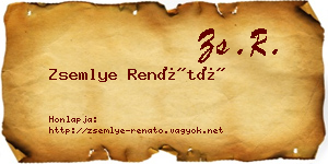 Zsemlye Renátó névjegykártya